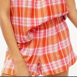 J. Crew Factory Gauze pajama shorts BN792 Pink and Orange XS